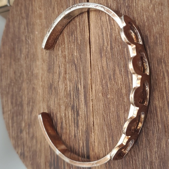 Sterling silver Italian hearts entwined cuff bracelet‎ B0216 - Picture 3 of 4